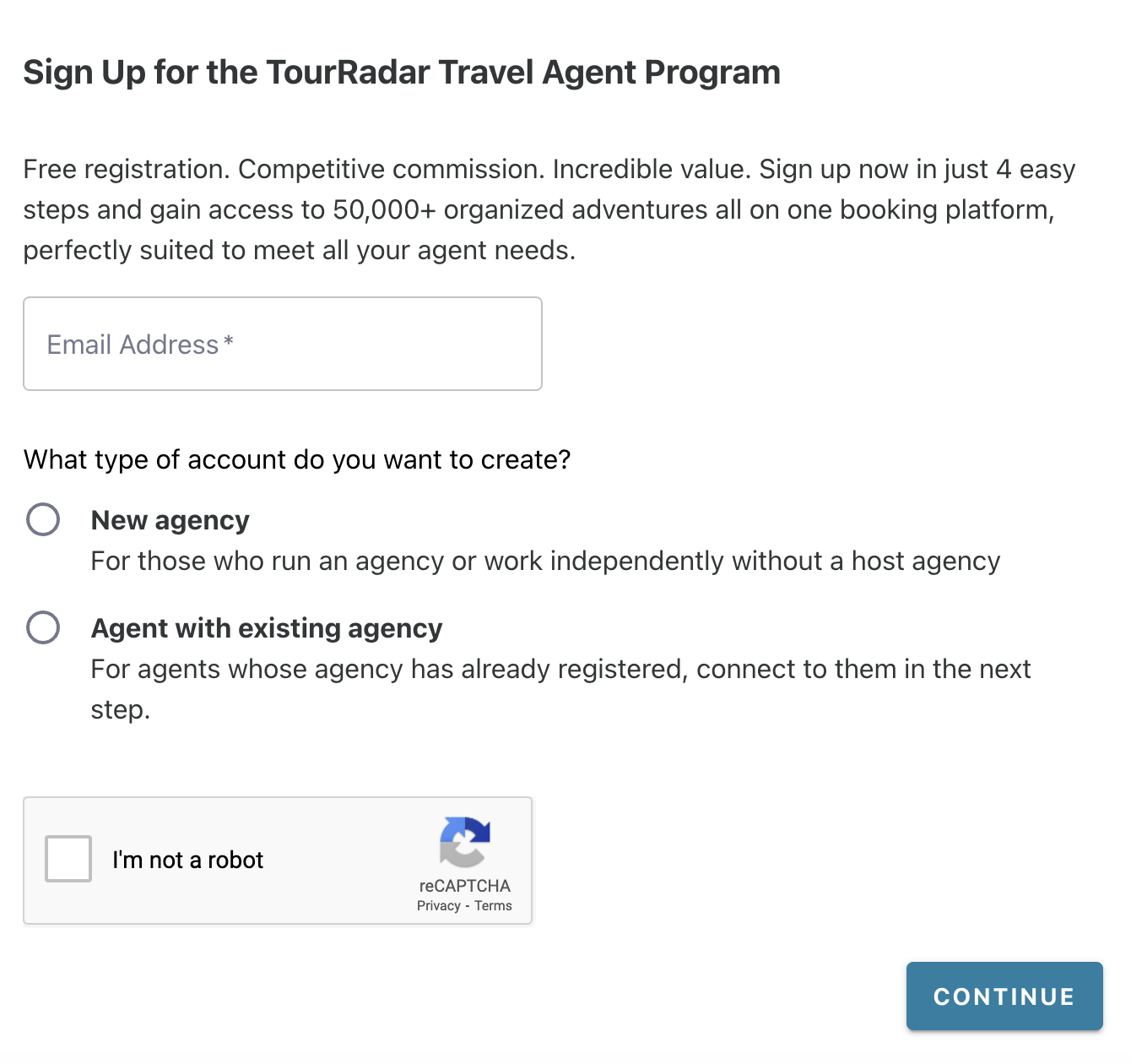 tourradar travel agent login